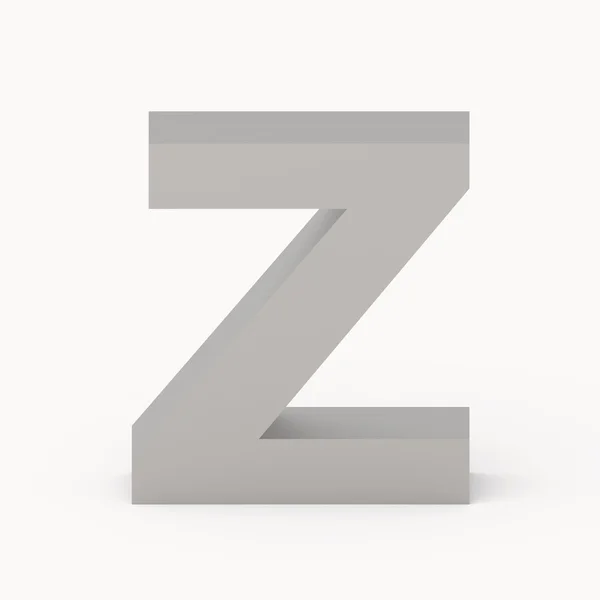 Mat grijs lettertype Z — Stockfoto