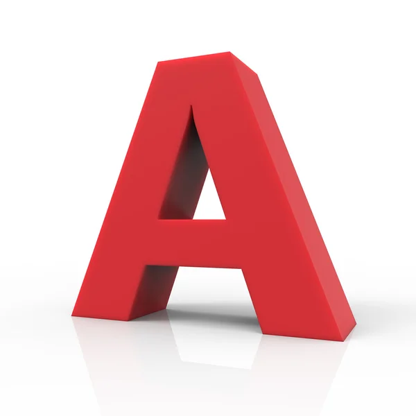 Right red letter A — Stock Photo, Image