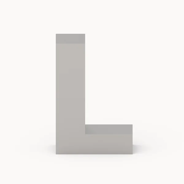 Matte grey font L — Stock Photo, Image