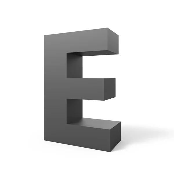 Grey letter E — Stock Photo, Image