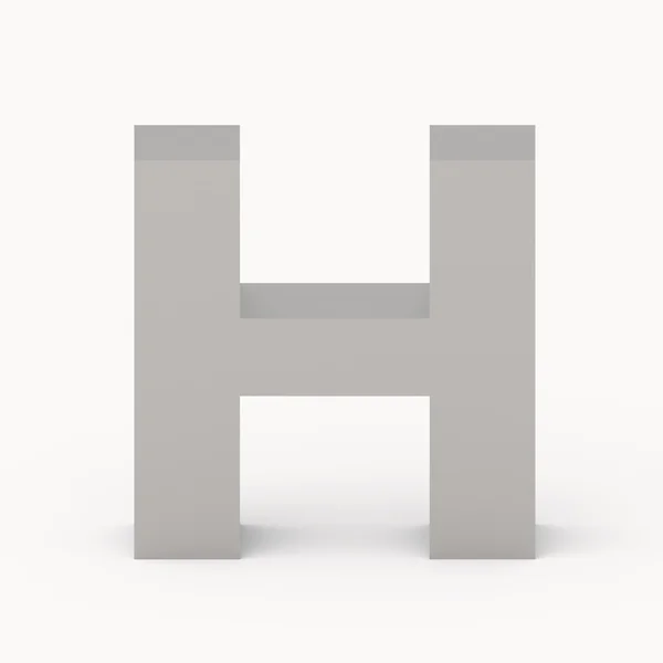 Matte grey font H — Zdjęcie stockowe