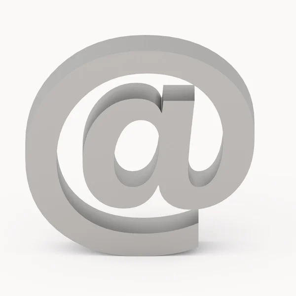Symbol szary e-mail — Zdjęcie stockowe