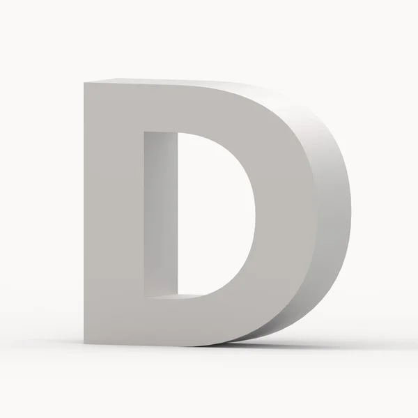 Matte grey font D — Stock Photo, Image