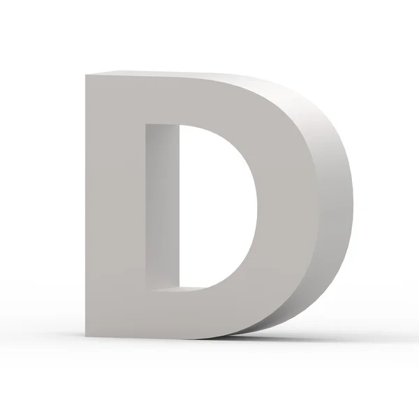 Matte grey font D — Stock Photo, Image