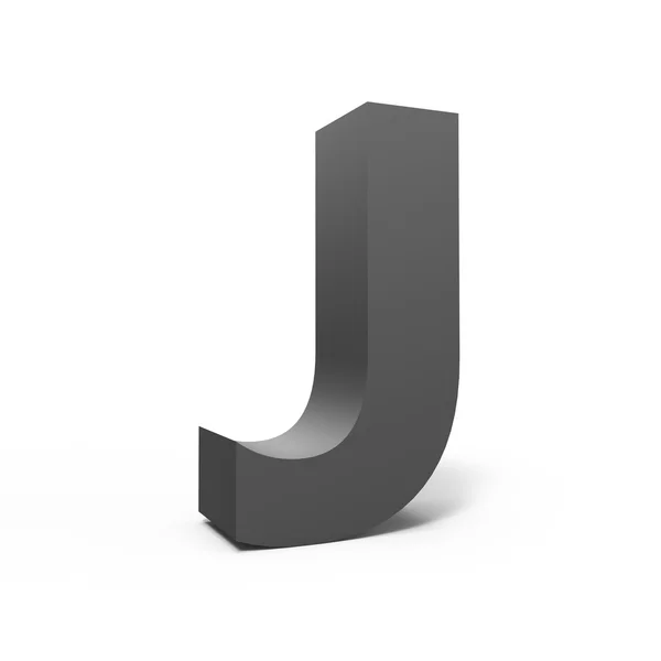 Grå bokstaven J — Stockfoto