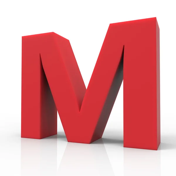 Right red letter M — Stock Photo, Image