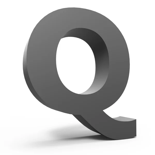 Grey letter Q — Stock Photo, Image