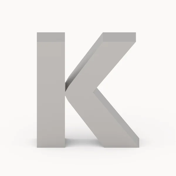 Матовый серый шрифт K — стоковое фото