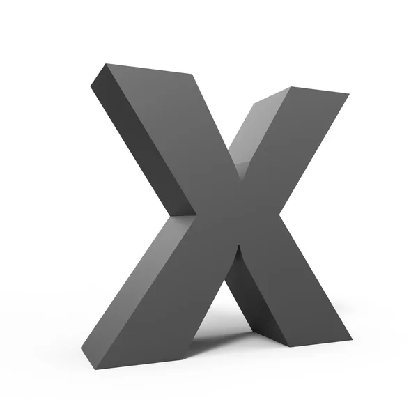 Letra gris X —  Fotos de Stock