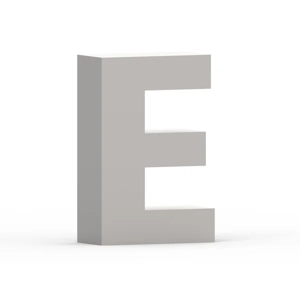 Matt grå teckensnitt E — Stockfoto
