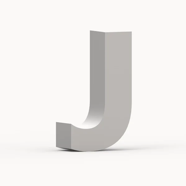 Матовий сірий шрифт J — стокове фото