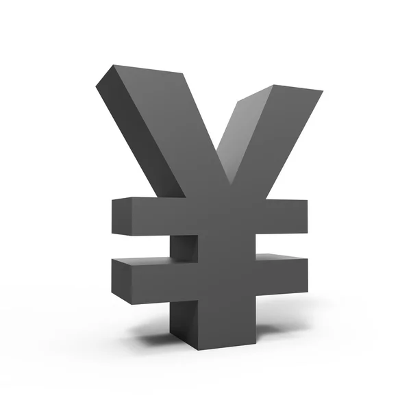 Símbolo de yen gris —  Fotos de Stock