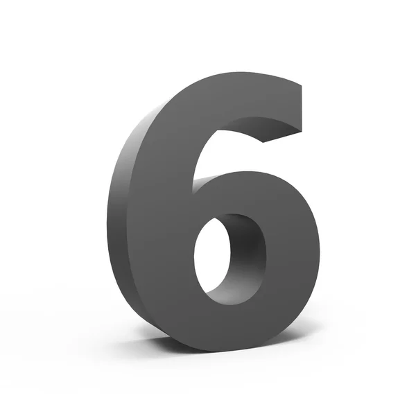 Left grey number 6 — Stock Photo, Image