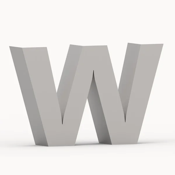 매트 회색 글꼴 W — 스톡 사진