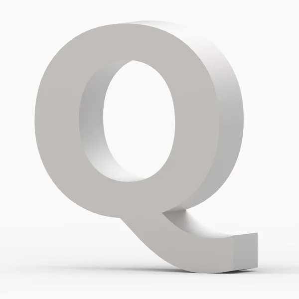 Matte grey font Q — Stock Photo, Image