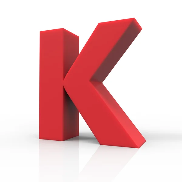 Rechts rode letter K — Stockfoto