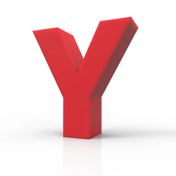 Right red letter Y — Stock Photo, Image