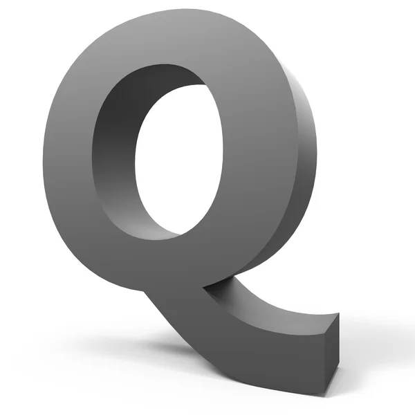 Grå bokstaven Q — Stockfoto