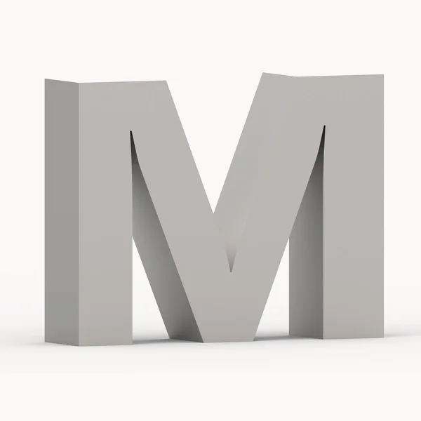 Matný šedý Font M — Stock fotografie