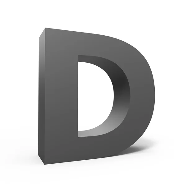 Grey letter D — Stock Photo, Image