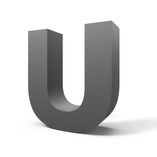 Szary litera U — Zdjęcie stockowe