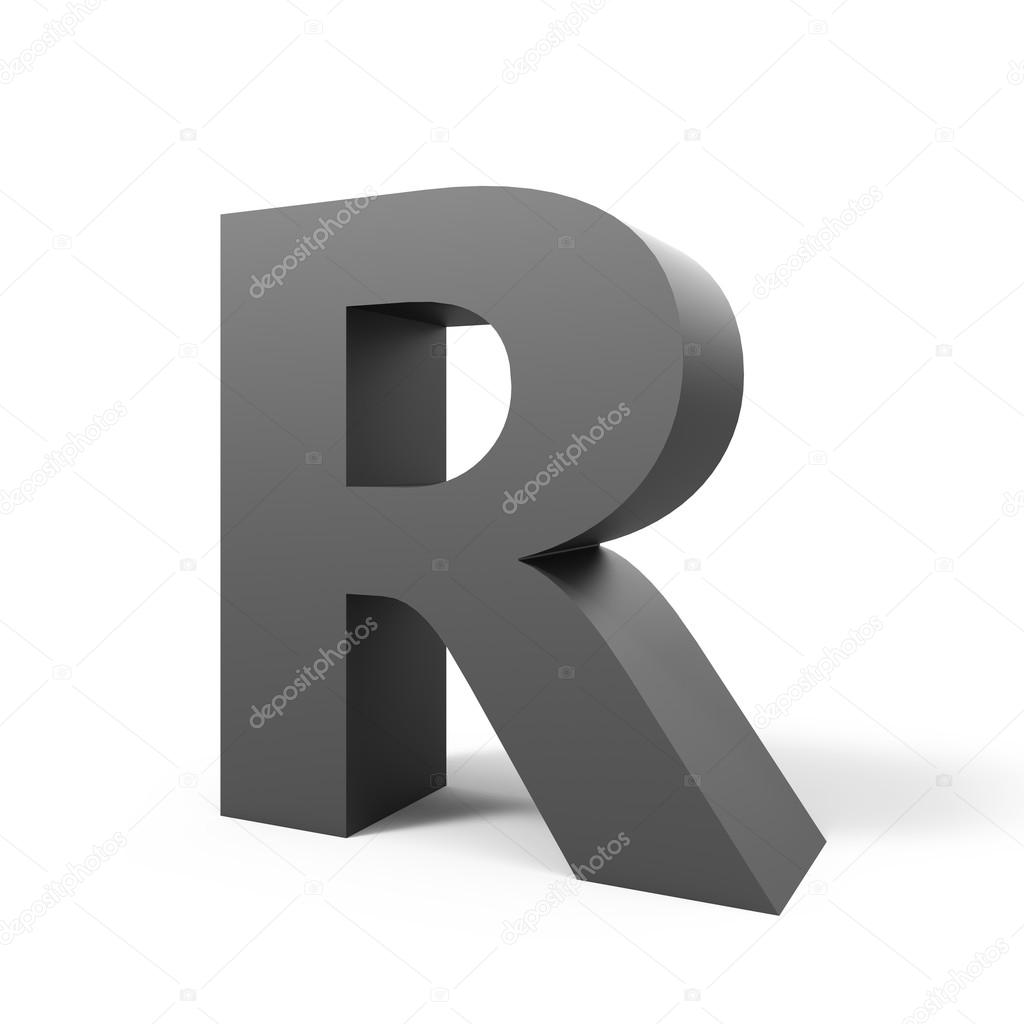 Grey letter R — Stock Photo © kchungtw #128074418