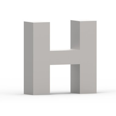 Matte grey font H