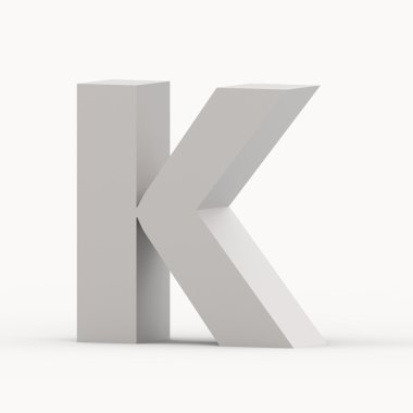 Mat gri yazı tipi K