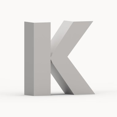 Mat gri yazı tipi K