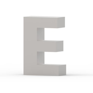 Mat gri yazı tipi E