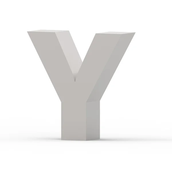 Matowy szary czcionki Y — Zdjęcie stockowe