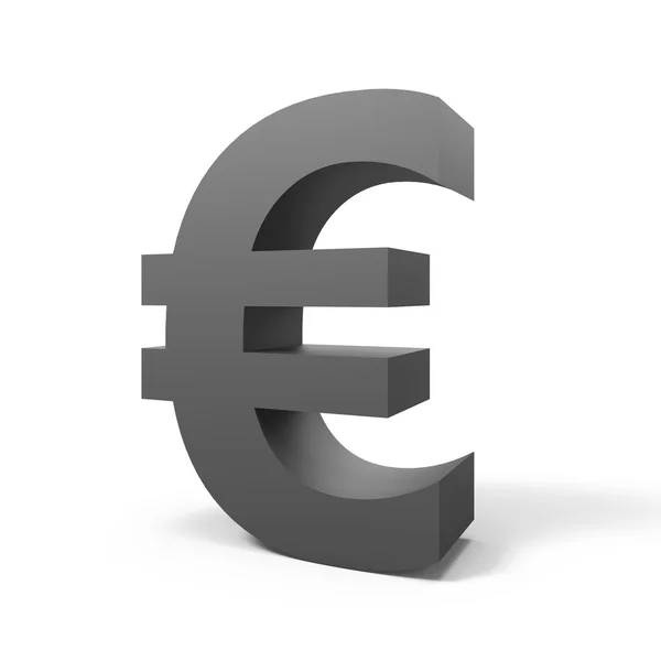 Signo gris del euro — Foto de Stock