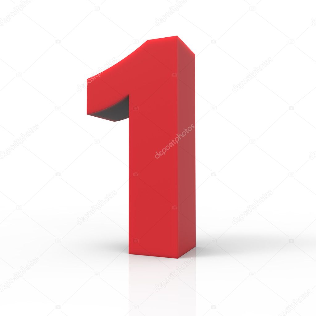 right red number 1