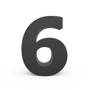 koyu gri numarası 6