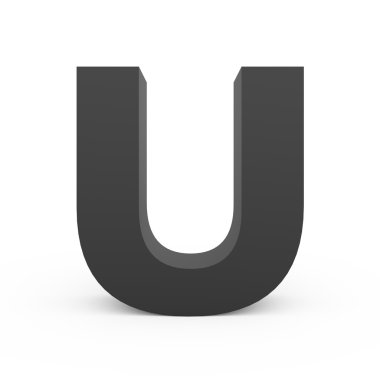 Koyu gri harf U