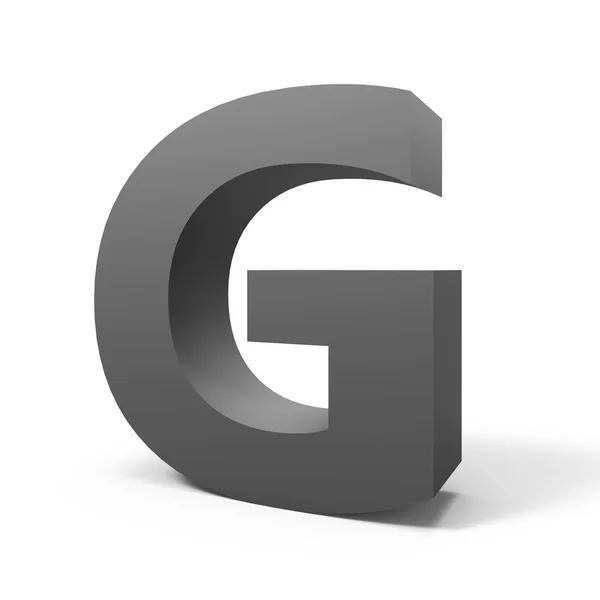 Grey letter G — Stock Photo, Image