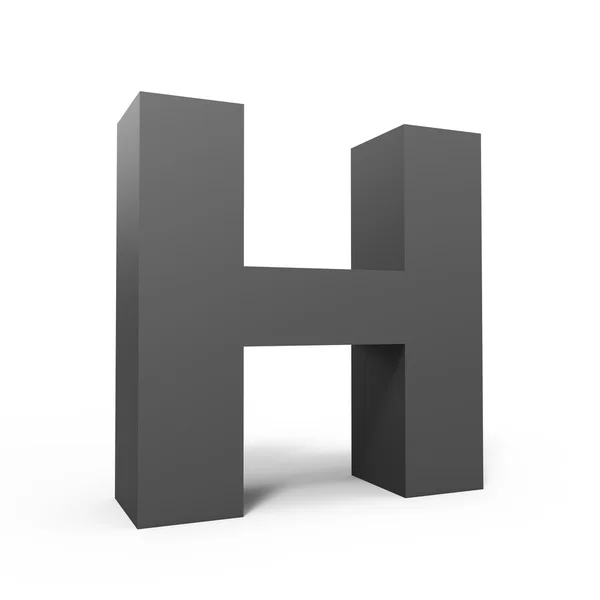 Grijze letter H — Stockfoto
