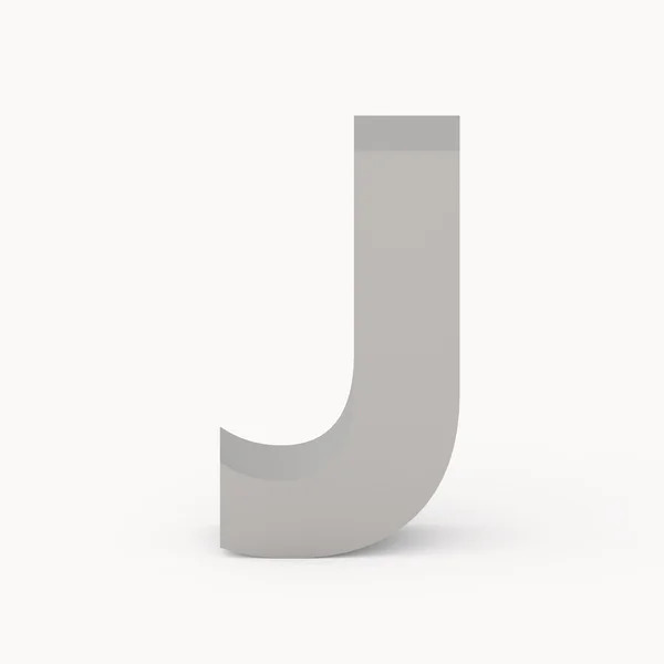 Matte grey font J — Stockfoto