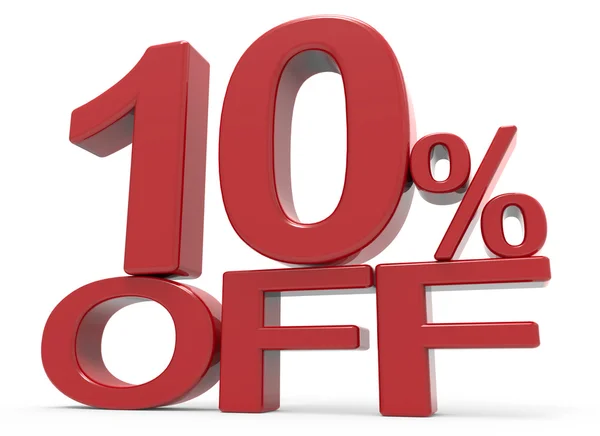 3d rendering of a 10% off symbol — Stock Photo, Image