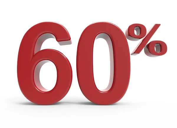 3D-Darstellung eines 60% -Symbols — Stockfoto