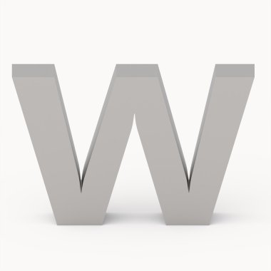 Mat gri yazı tipi W