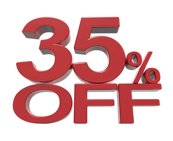 3d rendering of a 35% off symbol — Stock Photo, Image