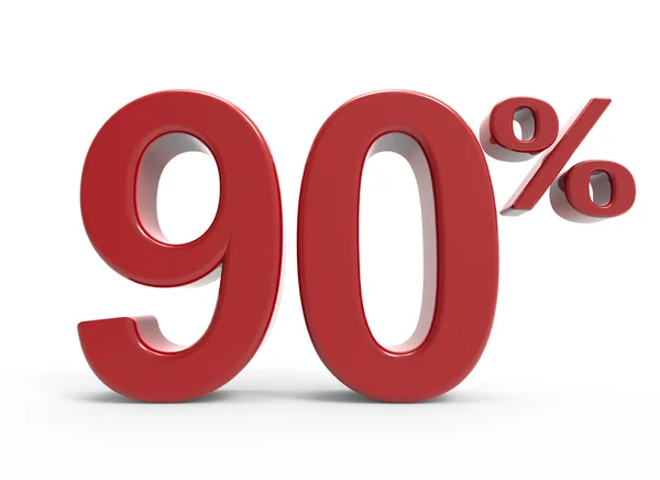 %90 sembolü 3D render — Stok fotoğraf