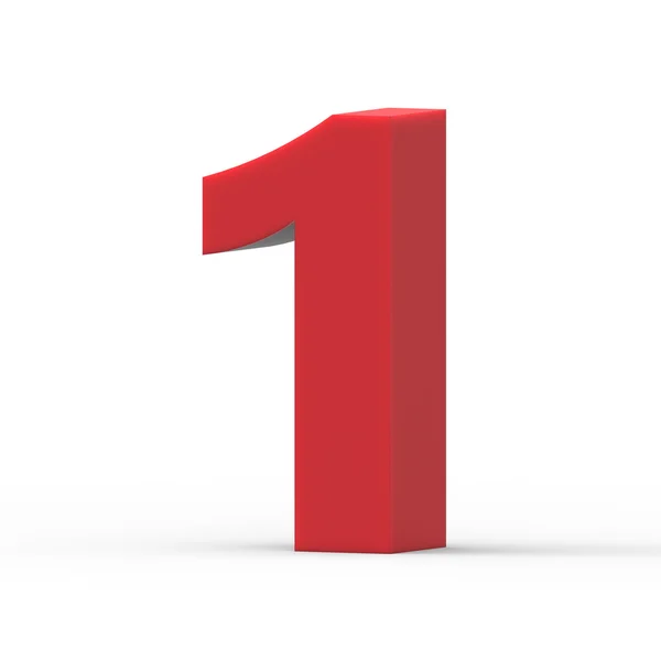 Right red number 1 — Stock Photo, Image