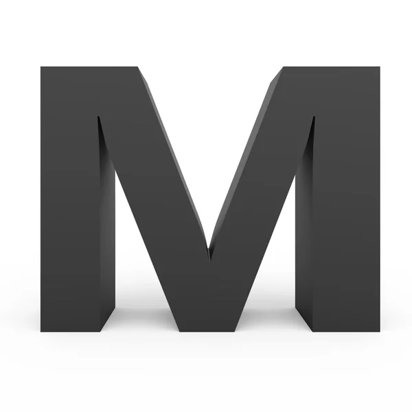 Mörk grå bokstaven M — Stockfoto