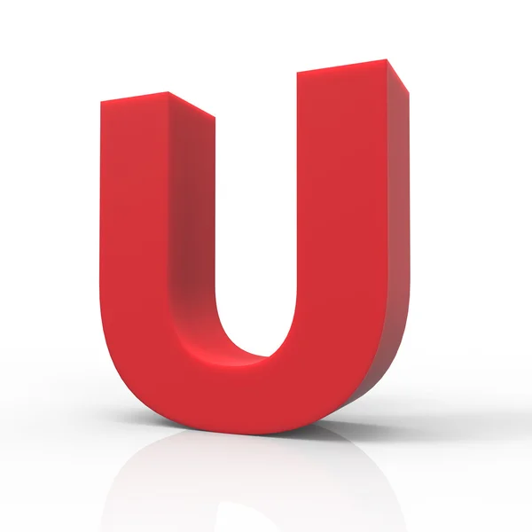 Права червона літера U — стокове фото