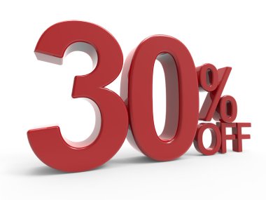 %30 sembolü 3D render