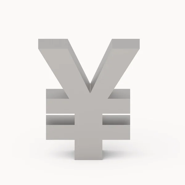 Símbolo de iene cinza — Fotografia de Stock