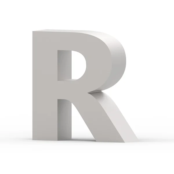Матовый серый шрифт R — стоковое фото