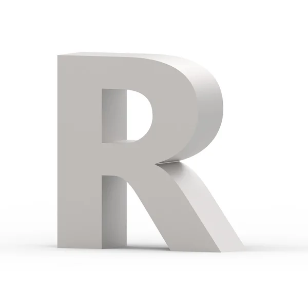 Matte grey font R — Stock Photo, Image